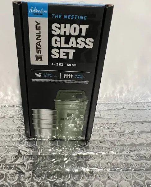 Stanley Adventure SS Shot Glass Set Hammertone Green