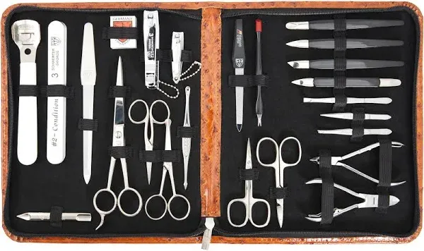 3 Swords Germany Brand Quality 23 Piece Manicure Pedicure Grooming kit Set for Professional Finger & Toe Nail Care Twe