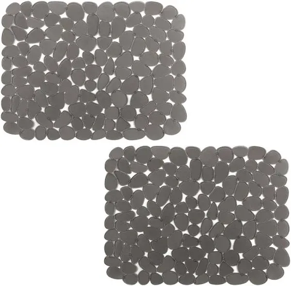 Yolife Pebble Sink Mats for Stainless Steel Sink, PVC Sink Saddle Protectors Kitchen Sink Mat for Porcelain Sink, Dishes and Glassware (Blue,2 Pack)