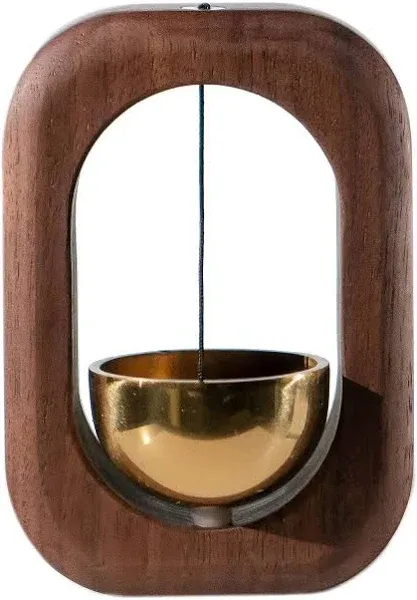 Magnetic Shopkeepers Bell Wood Doorbell Chime for Refrigerator, Room, Porch, Garden, Backyard, Restaurant,Door Chimes When Door Opens Housewarming Gift(Walnut)