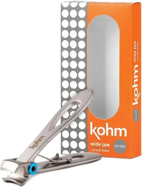 KOHM Nail Clippers for Thick Nails Heavy Duty Wide Mouth Professional Fingernail and Toenail Clippers for Men