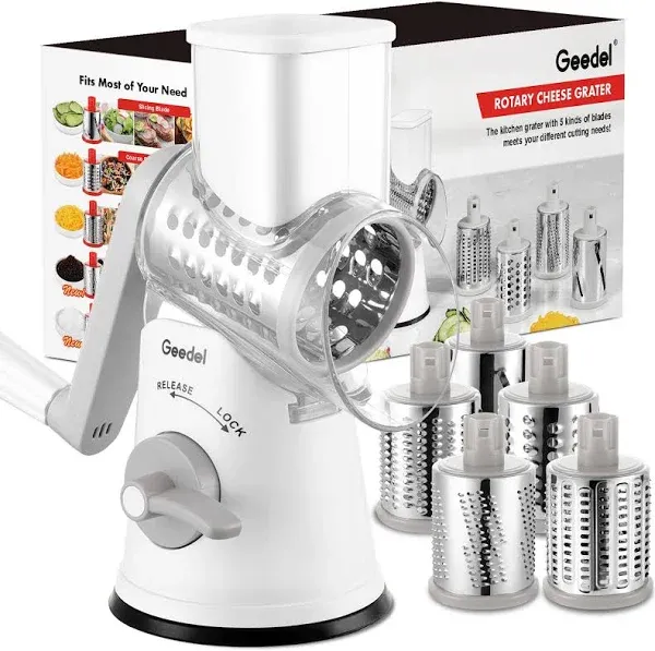 Holiday  Upgraded 5-in-1Rotary Cheese grater with Handle,Multi-p<wbr/>urpose