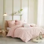 Urban Habitat Brooklyn Cotton Jacquard Duvet Cover Set Pink Full/Queen