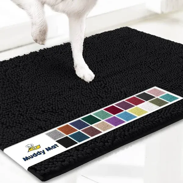 Muddy Mat Shown ON TV Highly Absorbent Microfiber Door Mat and Pet Rug Non Slip Thick Washable Area and Bath Mat Soft Chenille for Kitchen