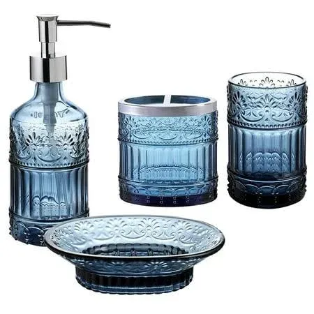 Whole Housewares 4-Piece Bathroom Accessories Set