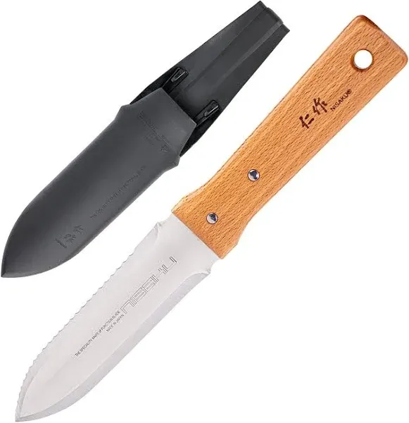 Nisaku Hori Hori Namibagata Japanese Stainless Steel Weeding Knife