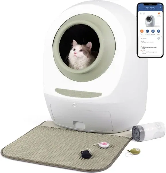 Casa Leo Leo's Loo Too Starter Bundle Smart Self-Cleaning Cat Litter Box