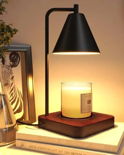 Candle Warmer Lamp with Timer and Dimmer, Solid Wooden Base for Small and Lar...