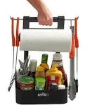 Mr. Bar-B-Q Adjustable Grilling Caddy | Store All Your Grilling Accessories in One Place | Roller Towel Holder | Reduce Mess While Grilling