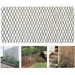 LANDGARDEN Expandable Garden Trellis Plant Support Willow Lattice Fence Panel for Climbing Plants Vine Ivy Rose Cucumbers Clematis 36x92 in