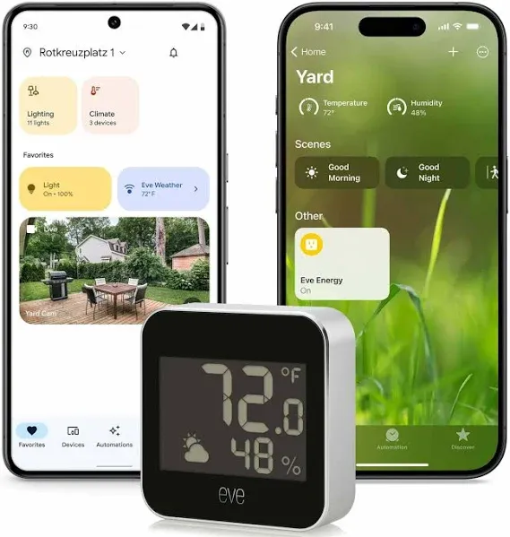 Eve Weather - Apple HomeKit Smart Home, Connected Outdoor Weather Station for...