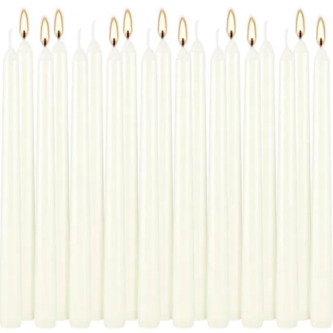 pliadvbu 30 Pack Lvory Taper Candles 10 inch, Dripless and Unscented Tall Table Candle for Home Decor, Dinner Candle for Thanksgiving, Christmas,