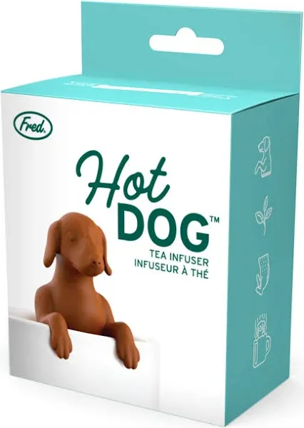 FRED Tea Infuser BROWN DOG NEW Food/Dishwashe<wbr/>r/Microwave Safe Open Box NEW