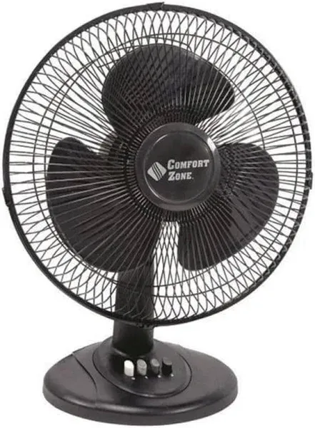 Comfort Zone Oscillating Table Fan