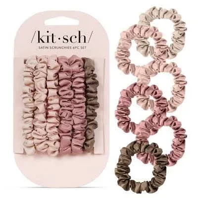 Kitsch Ultra Petite Satin Scrunchies (6pk)