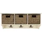 Safavieh Finley Hanging 3 Basket Wall Rack - White