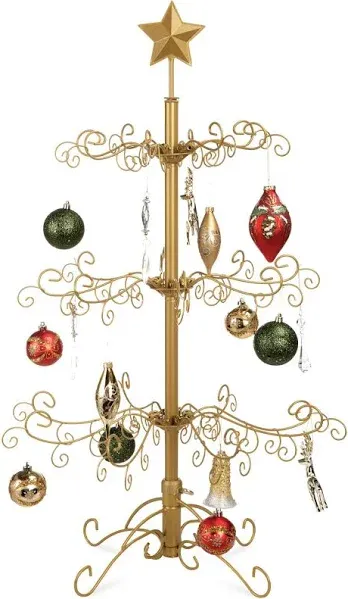 Best Choice Products 3ft Wrought Iron Ornament Display Christmas Tree