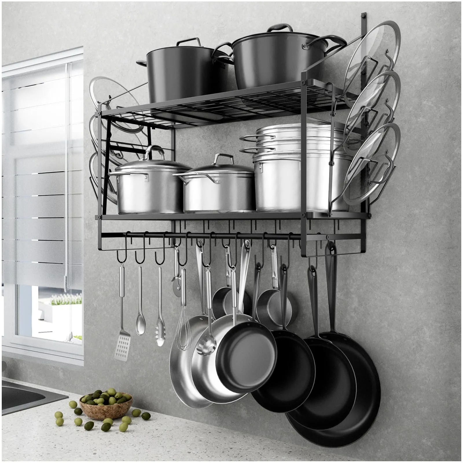 HOYRR Hanging Pot Rack