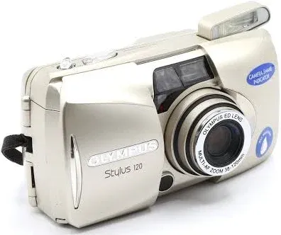 Olympus Stylus 120 35mm Point and Shoot Film Camera with 38-120mm Lens and built-in Flash. Autoloader and rewinder. Compatible with Color and B&W film. (Renewed)