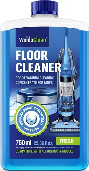 Robot Vacuum Floor Cleaning Concentrate for Mops - compatible with Roborock, Tineco, iFloor, etc. 25oz for 75-150 uses