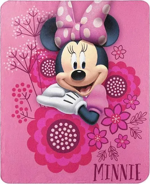 The Northwest Company Fleece Throw Blanket Disney's Minnie's Bowtique, So Many Bows, 45" x 60"