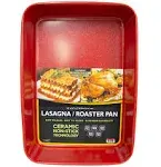 casaWare Ultimate Series Ceramic Non-Stick Lasagna/Roaster Pan - Red 15 x 10 in