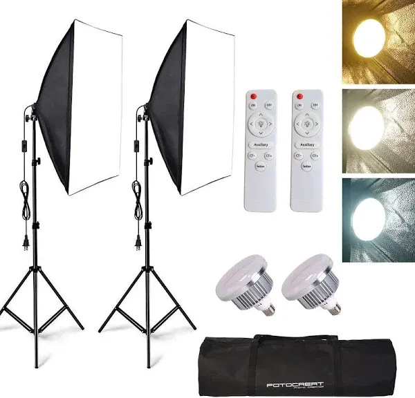 Fotocreat Softbox Photography Lighting Kit