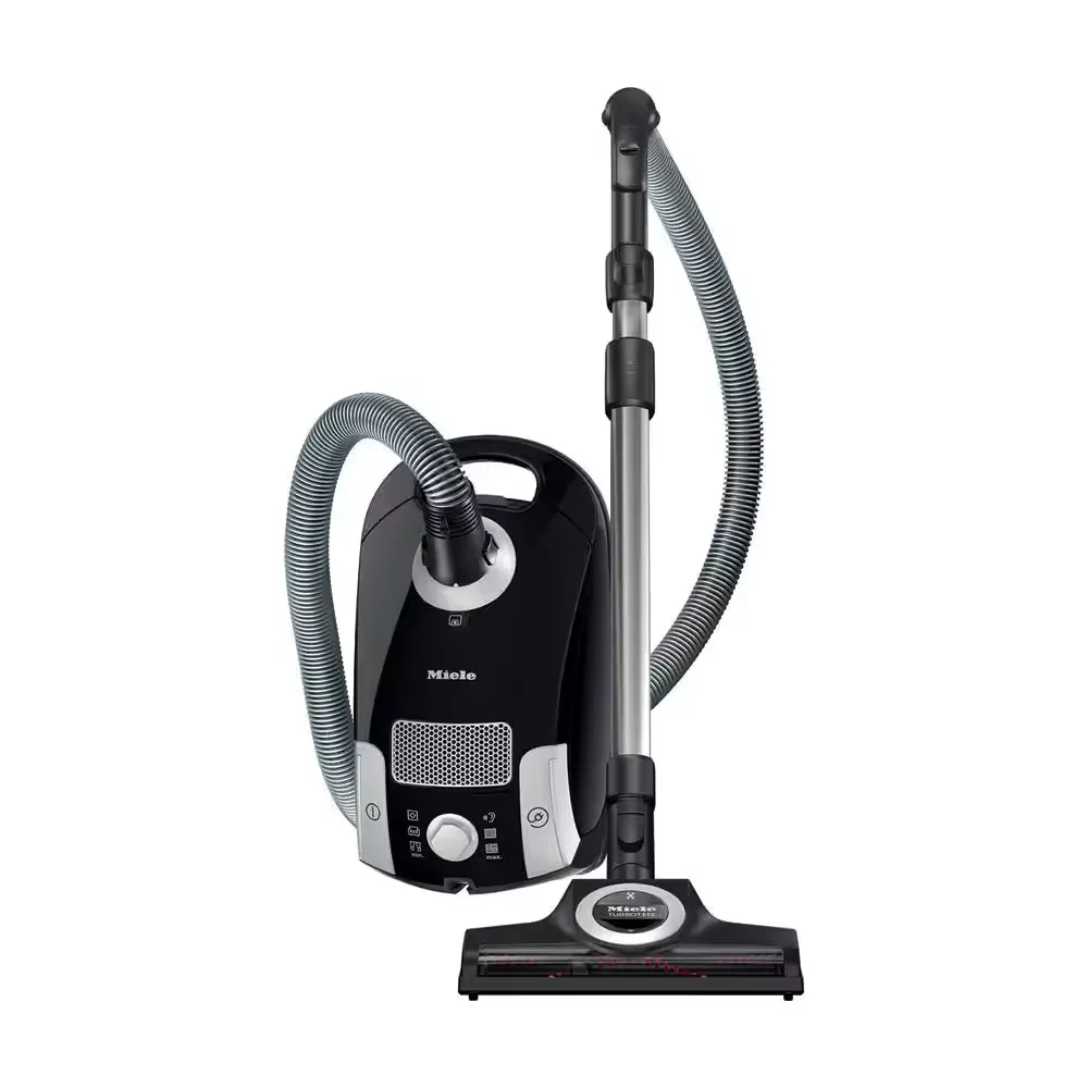 Compact C1 TurboTeam Bagged Corded MultiSurface in Black, Canister Vacuum