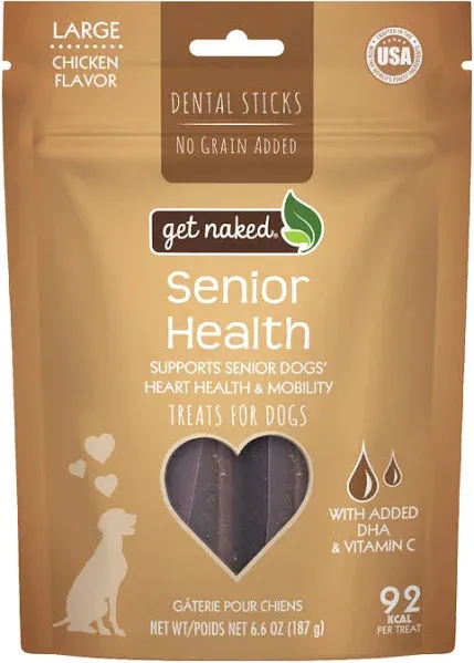 Get Naked Senior Health Dental Sticks Chicken Flavor Small