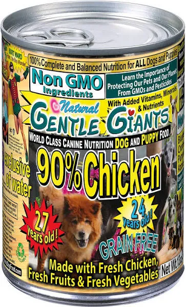 Gentle Giants Grain Free 90% Chicken Wet Dog Food