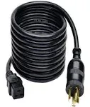 Tripp Lite P040-012-P30 12ft Heavy Duty Power Cord 20A 12AWG C19 to L6-30P