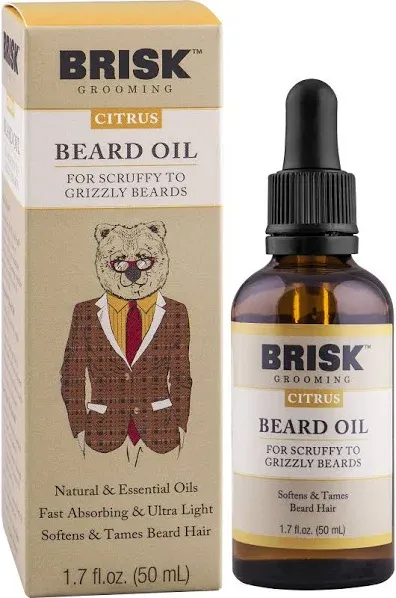 Brisk Beard Oil Citrus Pack of 16