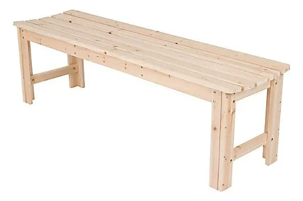 Shine Company Outdoor Wooden Backless Patio Garden Bench