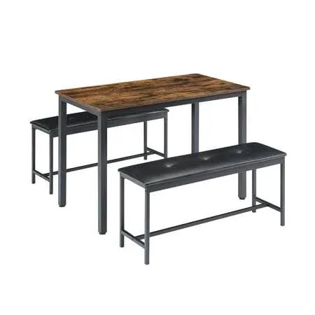 Sumyeg Dining Table Set with 2 Dining Benches