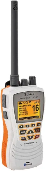 VHF Cobra MR HH600 GPS BT - Floating VHF Black with Bluetooth and DS Function...