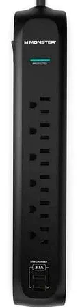 Monster 6 ft. 6-Outlet Surge Protector