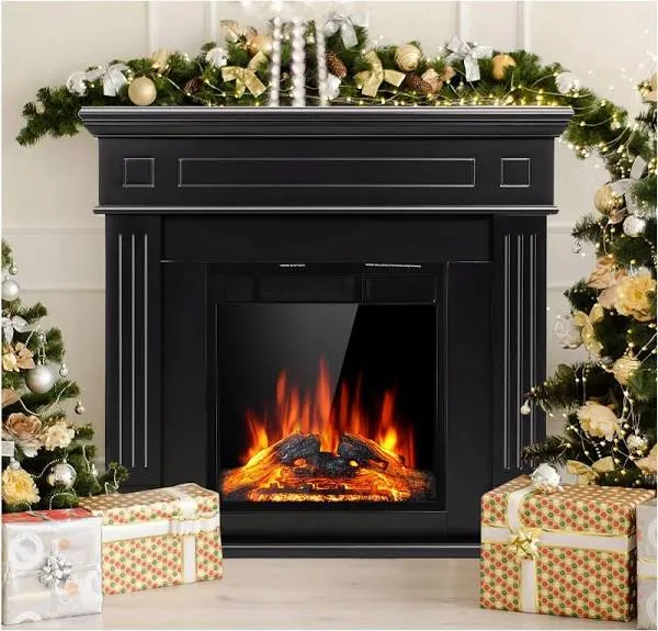 JAMFLY Electric Fireplace Mantel Package