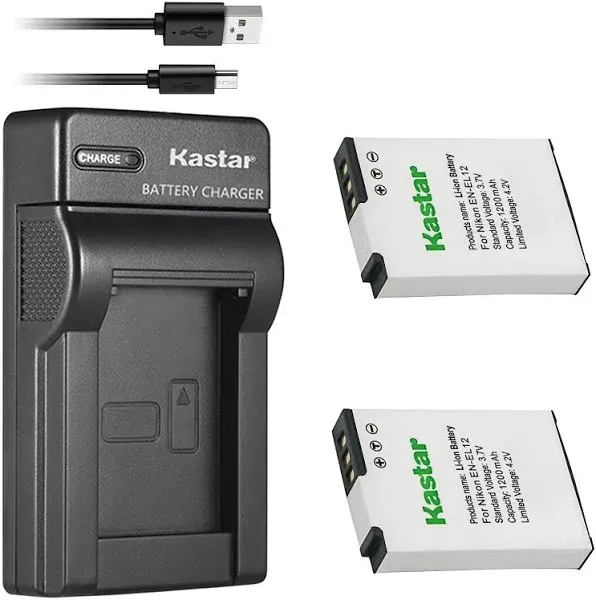 Kastar Battery and Slim USB Charger for Nik