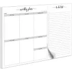  Weekly Plan Checklist Notepad - 50 Sheets (8.5x11) Perforated To Do Memo Pad  