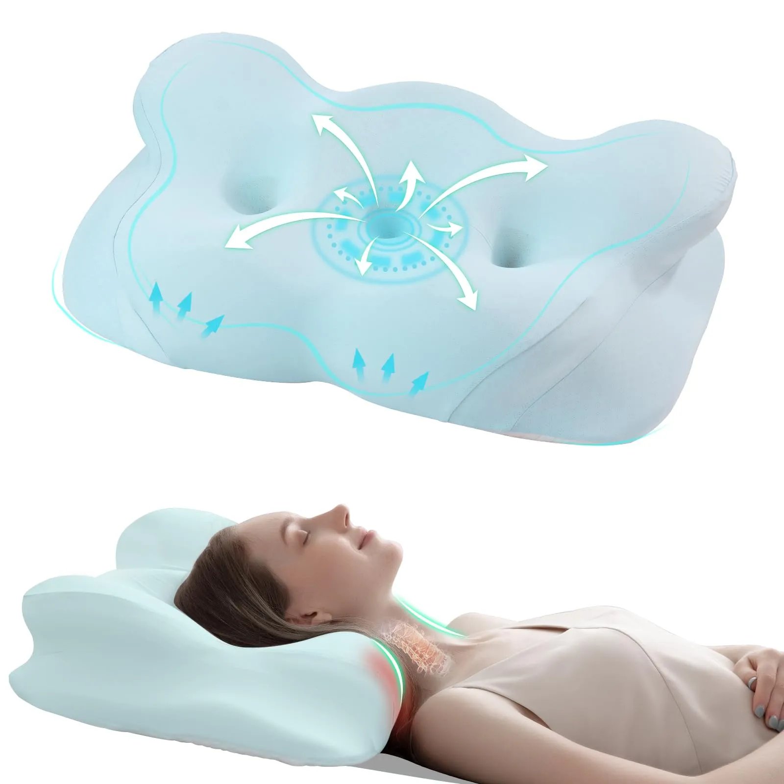 FUNCCUBE Cervical Neck Pillow