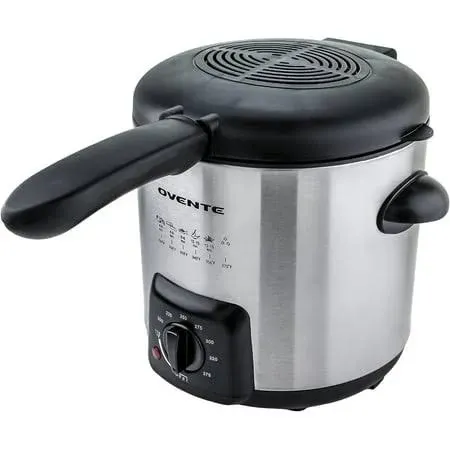 Ovente Electric Deep Fryer 0.9l 840w Power with Locking Lid