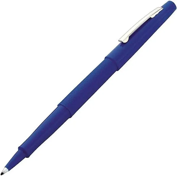 Paper Mate Point Guard Flair Needle Tip Stick Pen Blue Ink .7mm Dozen 8410152