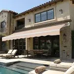 Veikous 12'x10' Outdoor Retractable Patio Awning Sun Shade Cover for Patio, Balcony and Yard - Beige