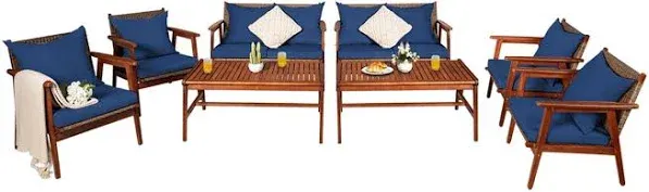 Costway 8PCS Patio Rattan Furniture Set