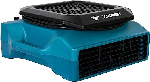 XPOWER PL-700A Low Profile Air Mover, 1/3 HP,Blue