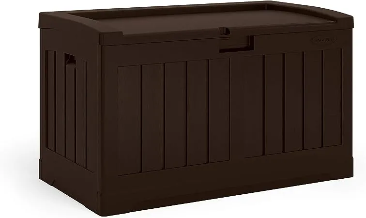 Suncast 50 Gallon Java Resin Outdoor Storage Deck Box DB5525J