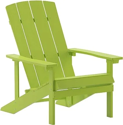 Charlestown Commercial All-Weather Poly Resin Wood Adirondack Chair in Sea Foam