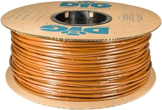 Dig Corporation Drip Line 500', 6" Emitter Spacing, 1/4" .52 GPH, Color : Brown - Drip Irrigation Tubing, Soaker Hose (.170 ID x 240 OD)