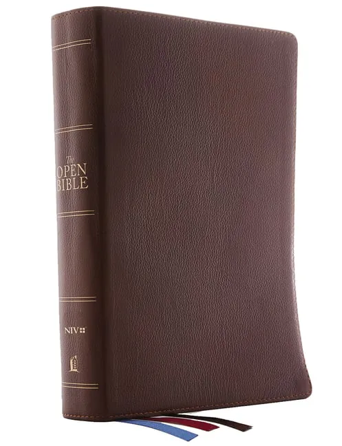 The NIV, Open Bible, Red Letter Edition, Comfort Print: Complete Reference System