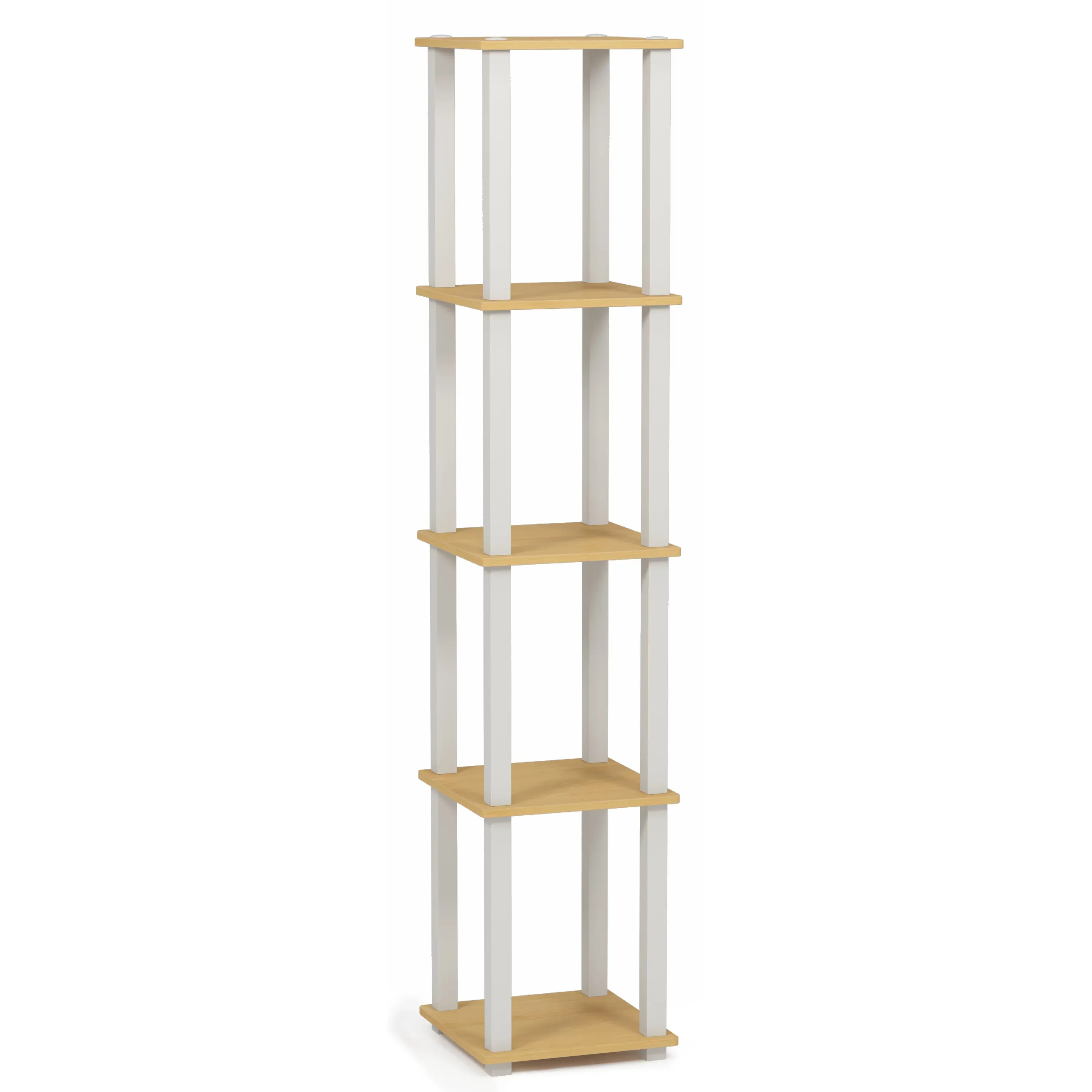 Furinno Turn-S-Tube 5-Tier Corner Square Rack Display Shelf